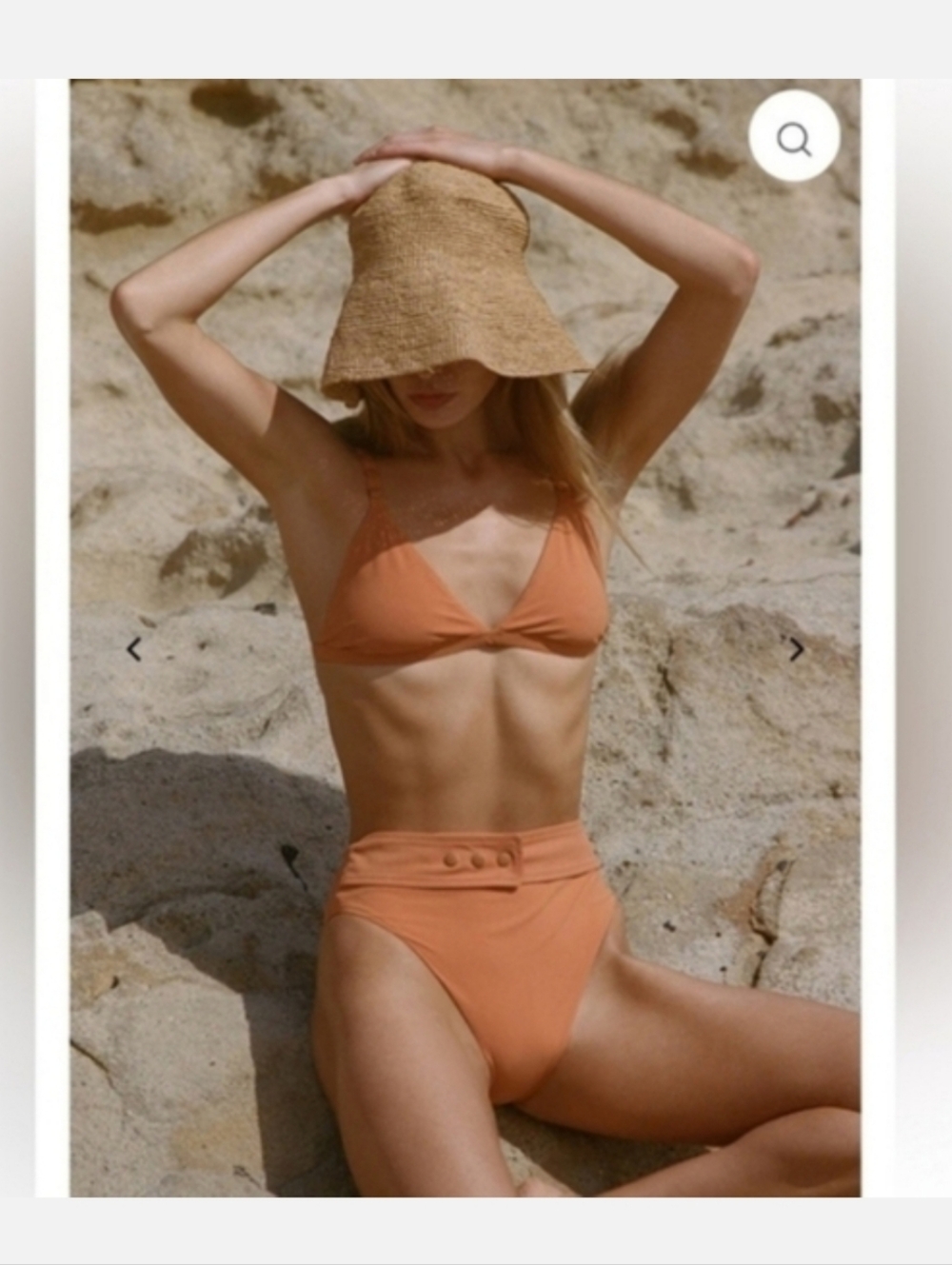 NWT CIAO LUCIA ANEMOS SWIM BIKINI TOP IN VINTAGE ORANGE